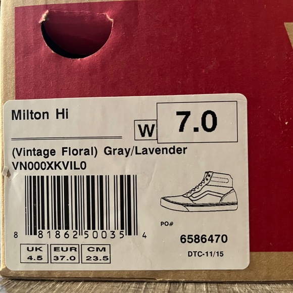 COPY - Floral and Suede Vintage VANS sneakers - Picture 4 of 4